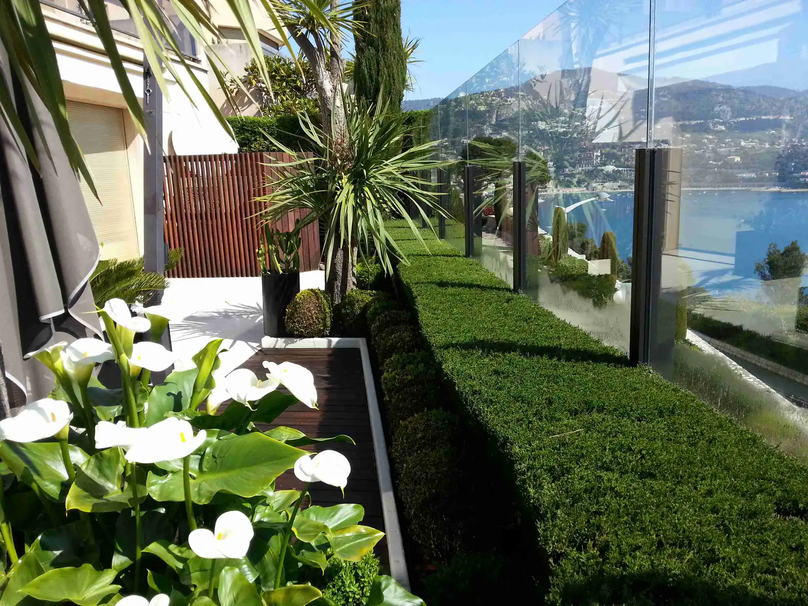 Planted terrace on the French Riviera